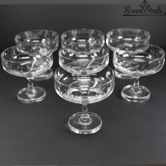 Rosenthal Crystal Stemware Champaign Coupe Glasses (set of 7) - Picture 1 of 5